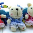 11cm 咪熊掛飾公仔 (藍色)